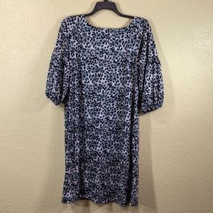 WD-NY Animal Print Dress Gray Black XL